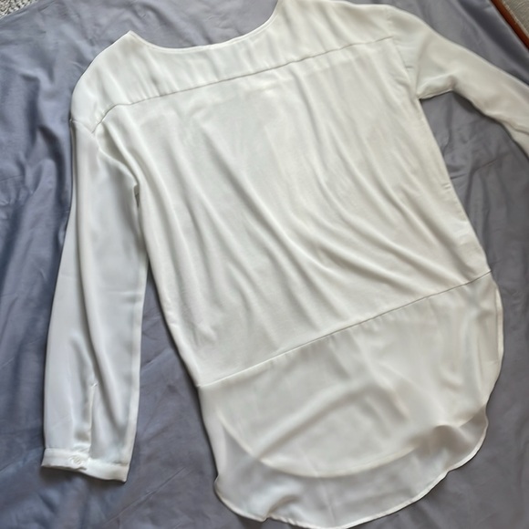 LYSSE New York women’s blouse knit and sheer | ivory | size medium - Picture 9 of 9